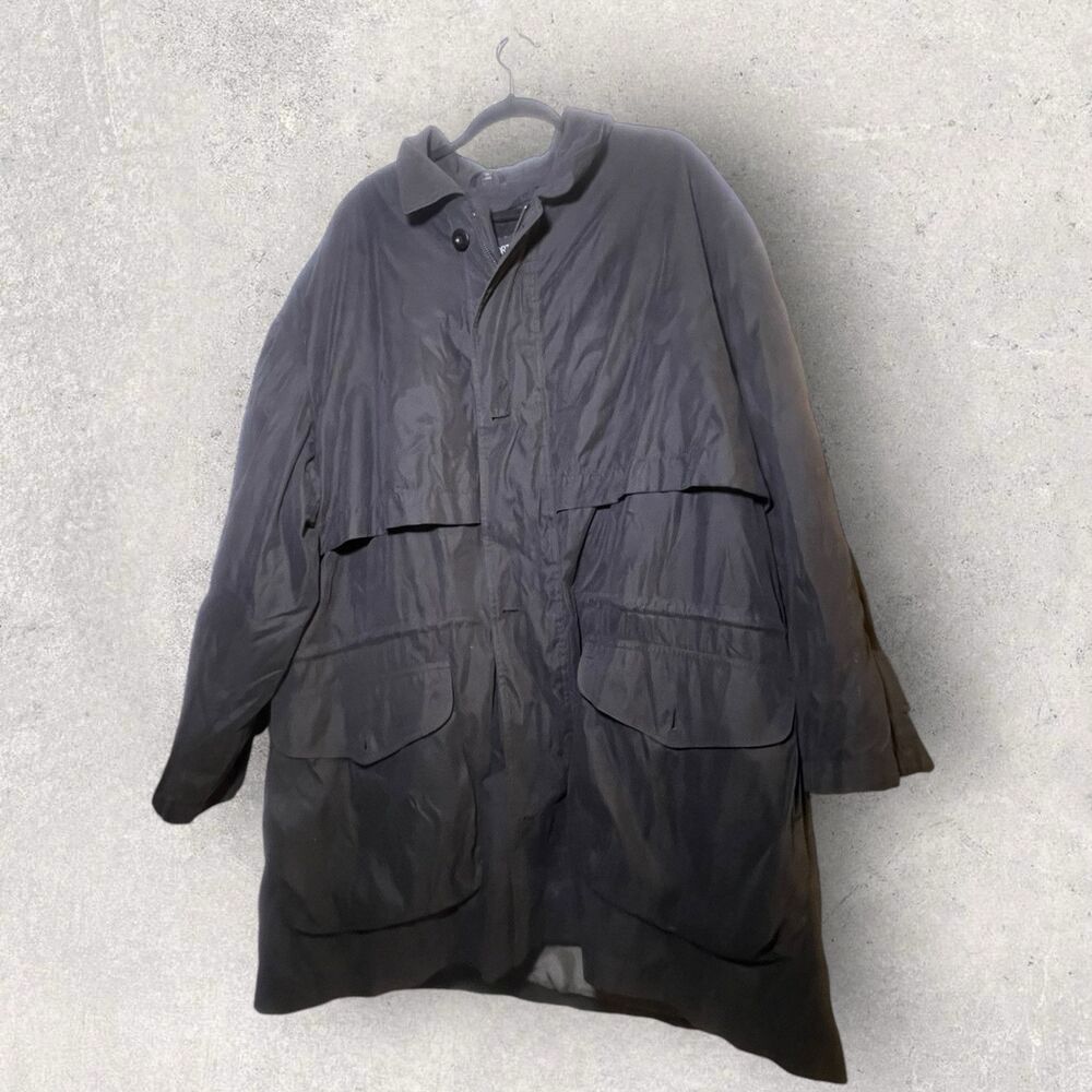 Newport Harbor Full Length Black Microfiber Mens Removable Lined Jacket
